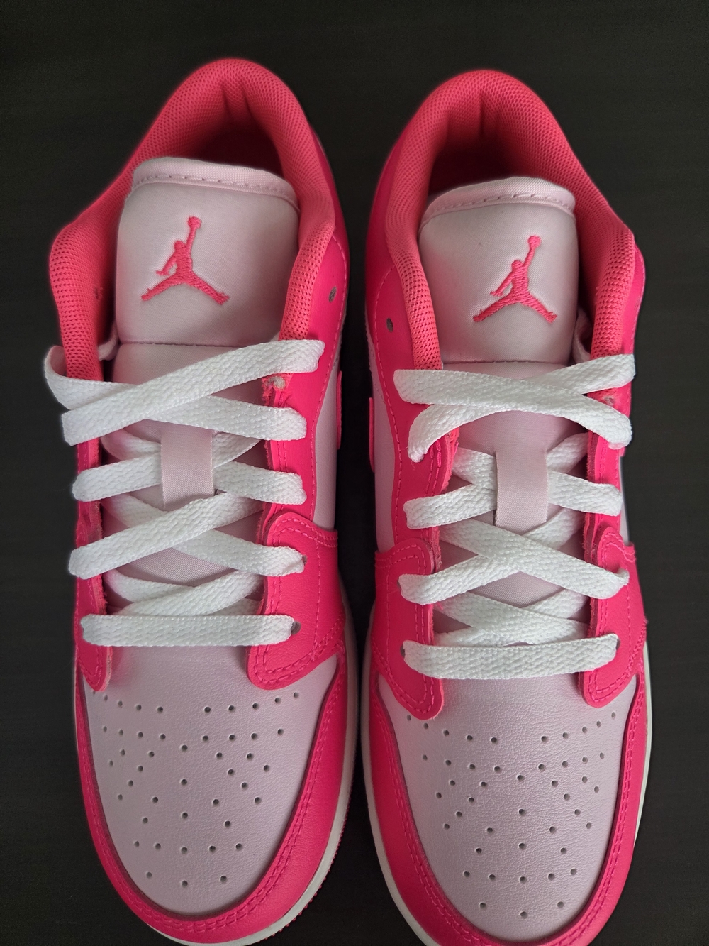 Nike Air Jordan 1 Low Sneakers in Pink/Hot Pink